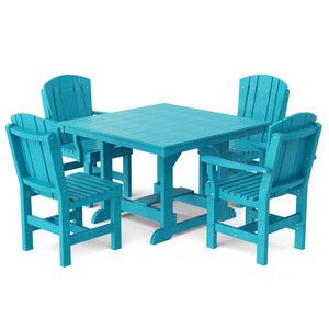 Heritage 5-Piece 44"x44" Dining Set - The Charming Bench Company