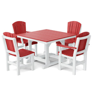 Heritage 5-Piece 44"x44" Dining Set - The Charming Bench Company
