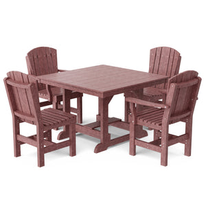 Heritage 5-Piece 44"x44" Dining Set - The Charming Bench Company