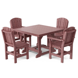 Heritage 5-Piece 44"x44" Dining Set - The Charming Bench Company