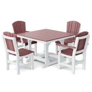 Heritage 5-Piece 44"x44" Dining Set - The Charming Bench Company