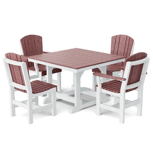 Heritage 5-Piece 44"x44" Dining Set - The Charming Bench Company