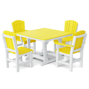 Heritage 5-Piece 44"x44" Dining Set - The Charming Bench Company