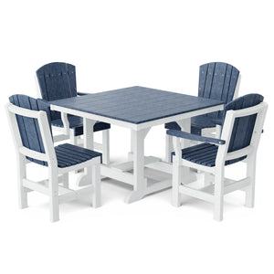 Heritage 5-Piece 44"x44" Dining Set - The Charming Bench Company
