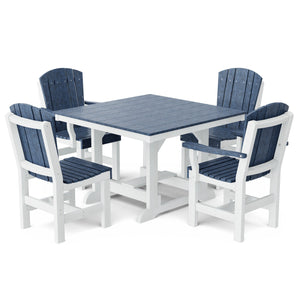 Heritage 5-Piece 44"x44" Dining Set - The Charming Bench Company