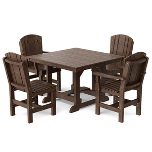 Heritage 5-Piece 44"x44" Dining Set - The Charming Bench Company