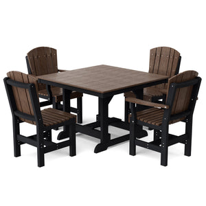 Heritage 5-Piece 44"x44" Dining Set - The Charming Bench Company
