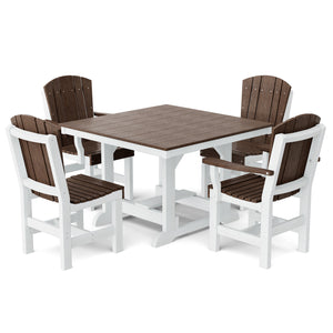 Heritage 5-Piece 44"x44" Dining Set - The Charming Bench Company