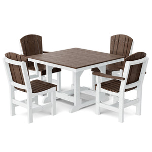 Heritage 5-Piece 44"x44" Dining Set - The Charming Bench Company