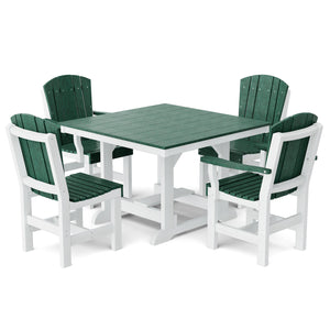 Heritage 5-Piece 44"x44" Dining Set - The Charming Bench Company