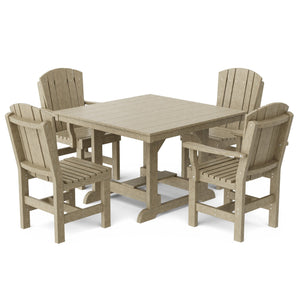 Heritage 5-Piece 44"x44" Dining Set - The Charming Bench Company