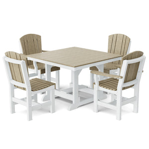 Heritage 5-Piece 44"x44" Dining Set - The Charming Bench Company