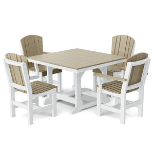 Heritage 5-Piece 44"x44" Dining Set - The Charming Bench Company
