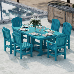 Heritage 7-Piece 44"x72" Dining Set - The Charming Bench Company