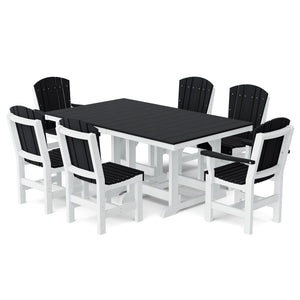 Heritage 7-Piece 44"x72" Dining Set - The Charming Bench Company