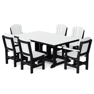 Heritage 7-Piece 44"x72" Dining Set - The Charming Bench Company