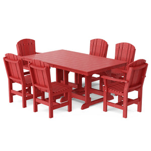 Heritage 7-Piece 44"x72" Dining Set - The Charming Bench Company