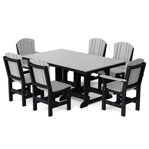 Heritage 7-Piece 44"x72" Dining Set - The Charming Bench Company