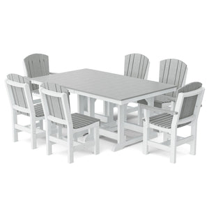 Heritage 7-Piece 44"x72" Dining Set - The Charming Bench Company