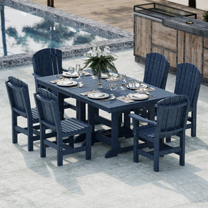 Heritage 7-Piece 44"x72" Dining Set - The Charming Bench Company
