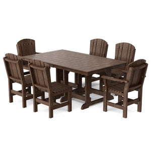 Heritage 7-Piece 44"x72" Dining Set - The Charming Bench Company