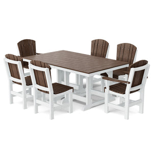Heritage 7-Piece 44"x72" Dining Set - The Charming Bench Company