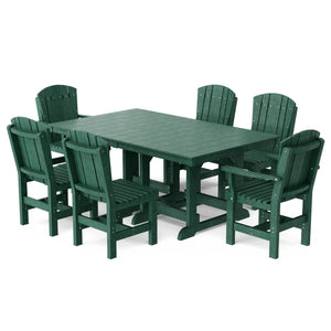 Heritage 7-Piece 44"x72" Dining Set - The Charming Bench Company