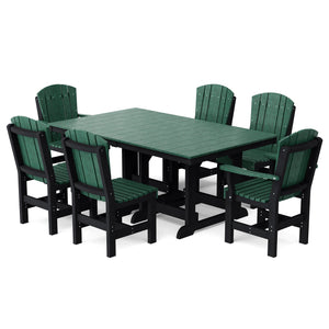 Heritage 7-Piece 44"x72" Dining Set - The Charming Bench Company