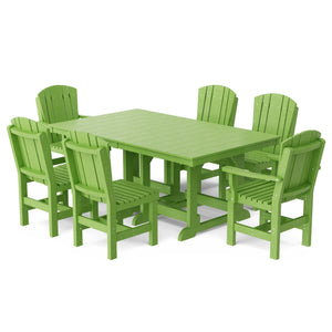 Heritage 7-Piece 44"x72" Dining Set - The Charming Bench Company