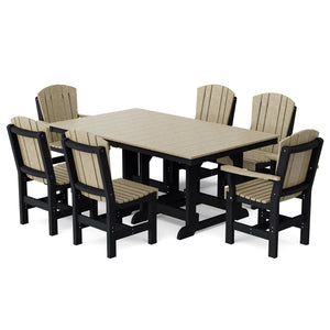 Heritage 7-Piece 44"x72" Dining Set - The Charming Bench Company