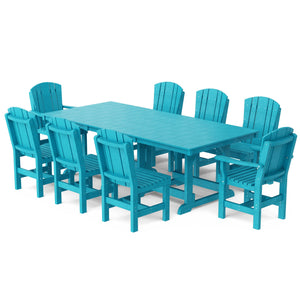 Heritage 9-Piece 44"x94" Dining Set - The Charming Bench Company