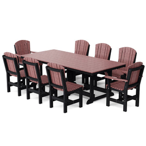 Heritage 9-Piece 44"x94" Dining Set - The Charming Bench Company