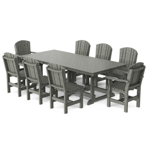 Heritage 9-Piece 44"x94" Dining Set - The Charming Bench Company