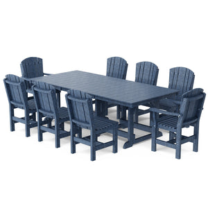 Heritage 9-Piece 44"x94" Dining Set - The Charming Bench Company