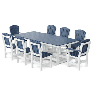 Heritage 9-Piece 44"x94" Dining Set - The Charming Bench Company