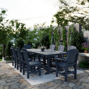 Heritage 9-Piece 44"x94" Dining Set - The Charming Bench Company