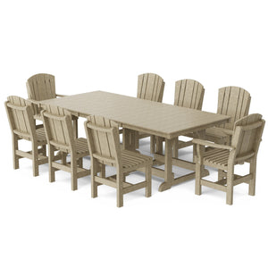 Heritage 9-Piece 44"x94" Dining Set - The Charming Bench Company