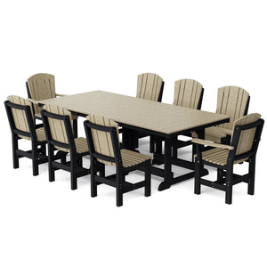 Heritage 9-Piece 44"x94" Dining Set - The Charming Bench Company