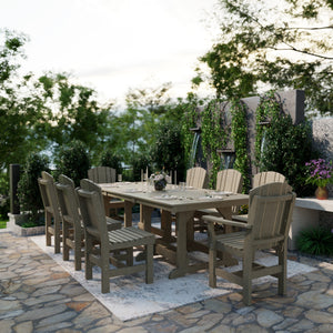 Heritage 9-Piece 44"x94" Dining Set - The Charming Bench Company