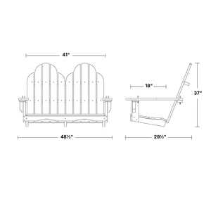 Classic Adirondack Swing Porch Swing