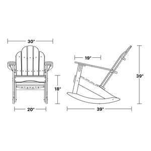 Classic Adirondack Rocker - The Charming Bench Company
