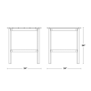 Classic 36" High Counter Table - The Charming Bench Company