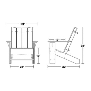 Contemporary Adirondack Chair - The Charming Bench Company