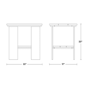 Contemporary Side Table - The Charming Bench Company