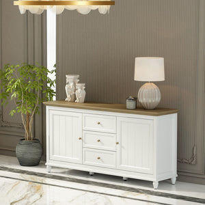 Chenon Sideboard - White & Brown - The Charming Bench Company