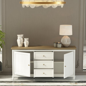 Chenon Sideboard - White & Brown - The Charming Bench Company