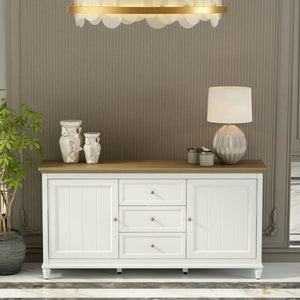 Chenon Sideboard - White & Brown - The Charming Bench Company