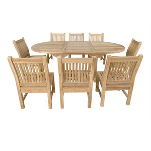 Bahama Sahara 9-Pieces 87" Oval Dining Set Dining Set