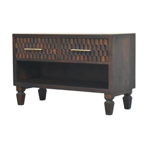 Cadiz Carved Shoe Storage Bench Bench