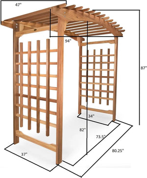 Cedar Pagoda Wedding Arbor Porch Swing Stand